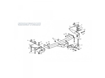 Фаркоп на Hyundai Terracan универсал 2001-2007гг. от Leader Plus Фаркоп на Hyundai Terracan универсал 2001-2007гг.