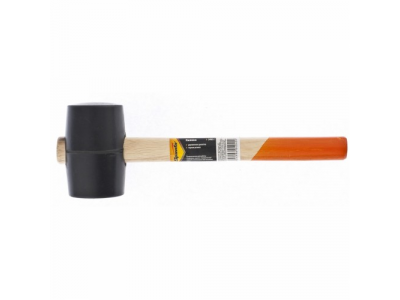 Киянка резиновая, 225 г, черная резина, деревянная рукоятка// SPARTA